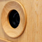 Close up detail of carved oak Luxury Photo Booth